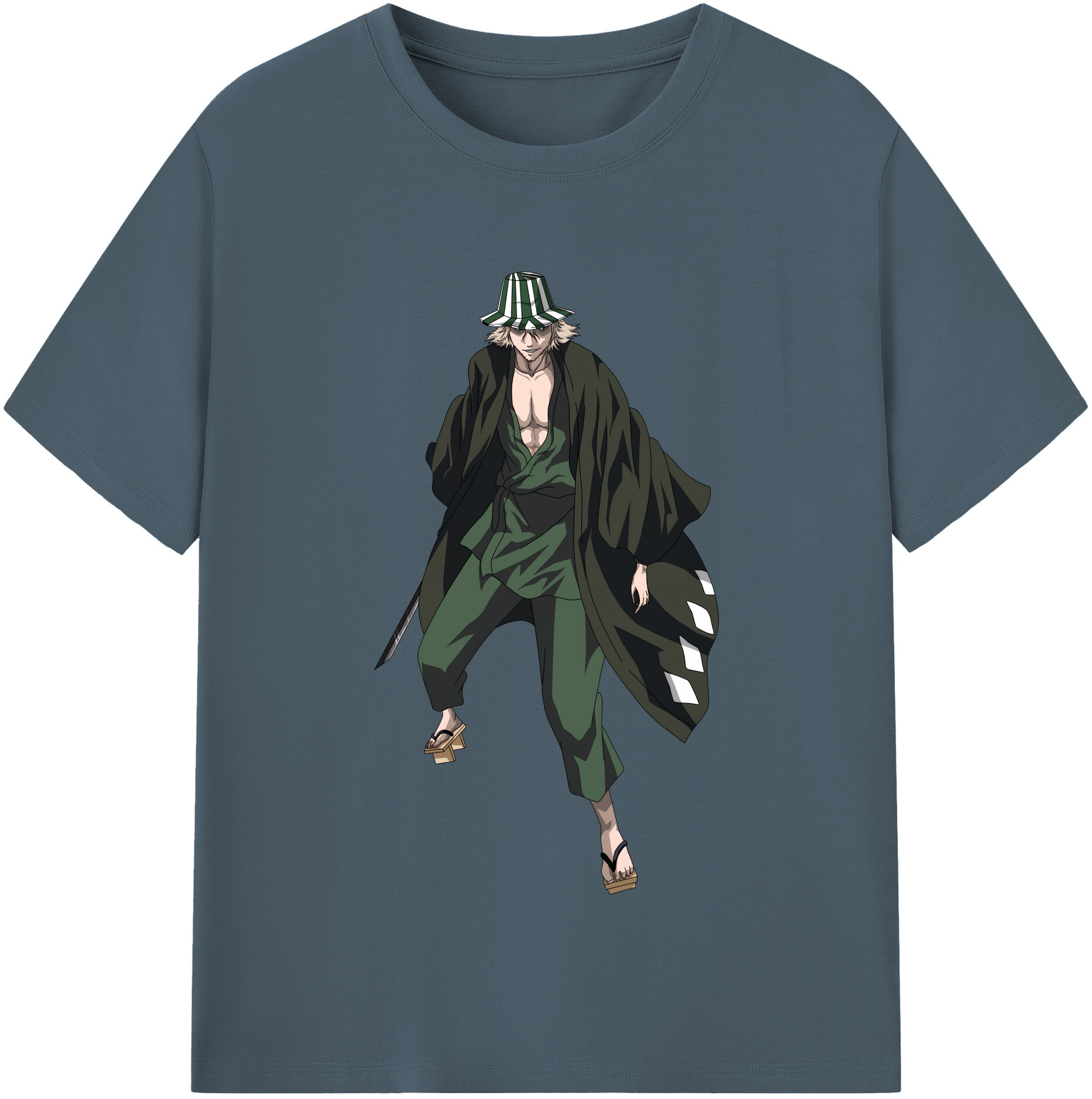 （画像用） "ブリーチ 浦原 喜助（うらはら きすけ） BLEACH Urahara Kisuke " 綿100％半袖Tシャツ（フロントプリント）